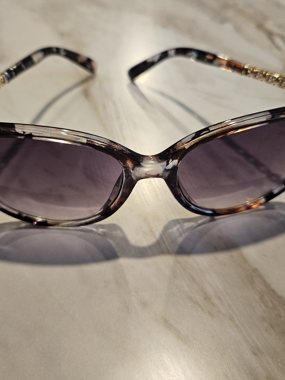 Women’s Purple Gradient Lens Tortoiseshell Sunglasses